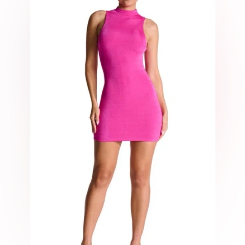 Naked Wardrobe Vibrant Pink Mini Dress